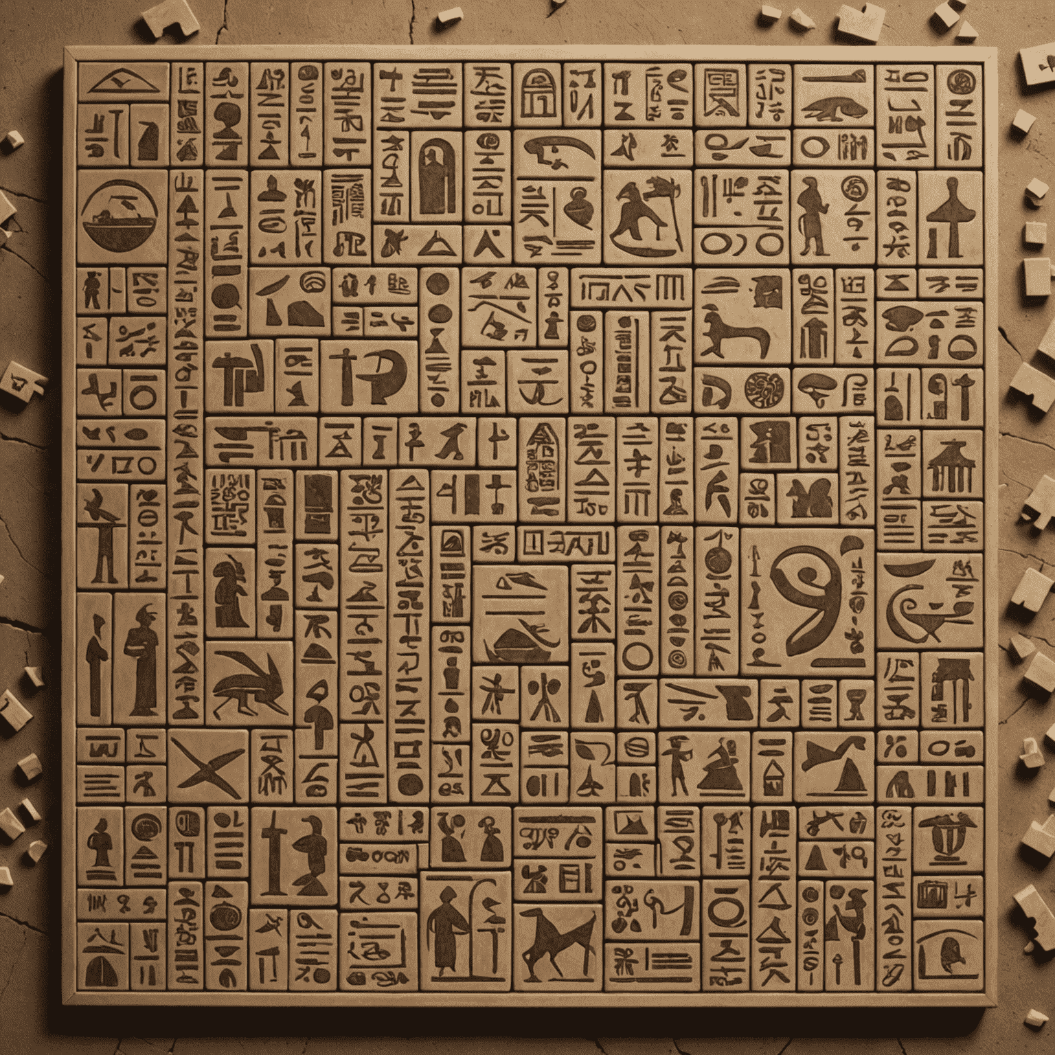 A collage showing ancient hieroglyphs with riddles, medieval manuscripts with puzzles, and modern puzzle-solving competitions